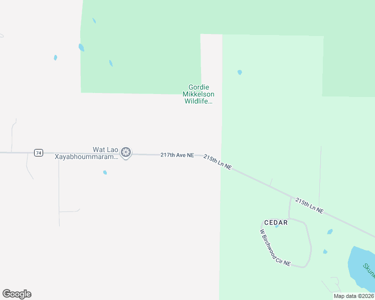 map of restaurants, bars, coffee shops, grocery stores, and more near 4819 217th Avenue Northeast in East Bethel