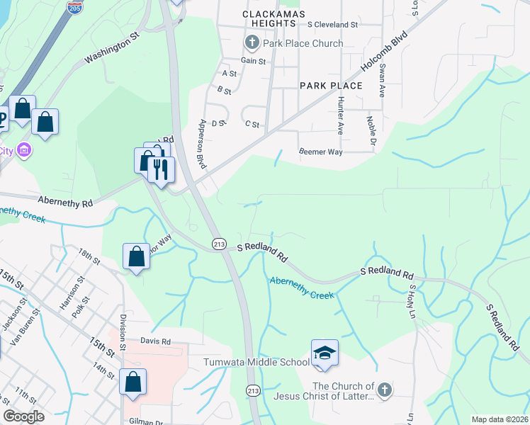 map of restaurants, bars, coffee shops, grocery stores, and more near 16784 South Livesay Road in Oregon City