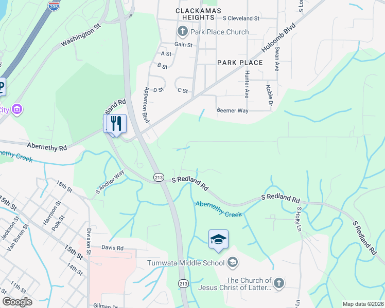 map of restaurants, bars, coffee shops, grocery stores, and more near 16784 South Livesay Road in Oregon City