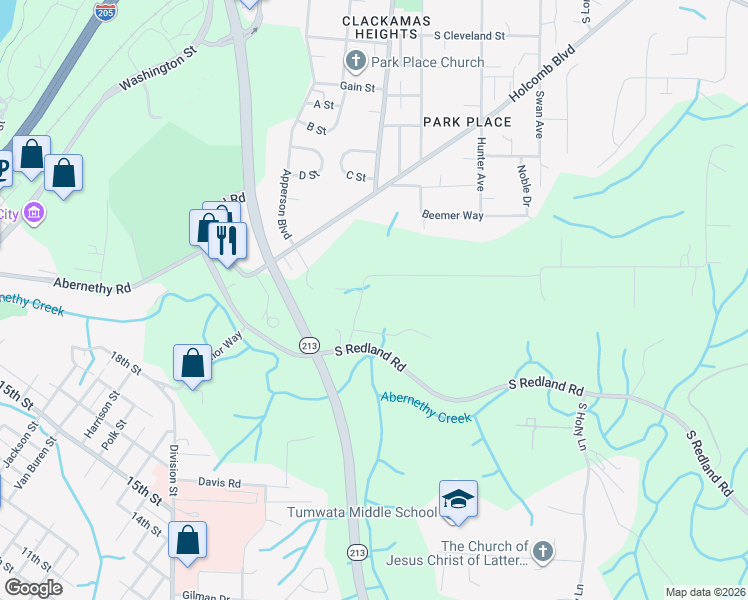 map of restaurants, bars, coffee shops, grocery stores, and more near 16784 South Livesay Road in Oregon City
