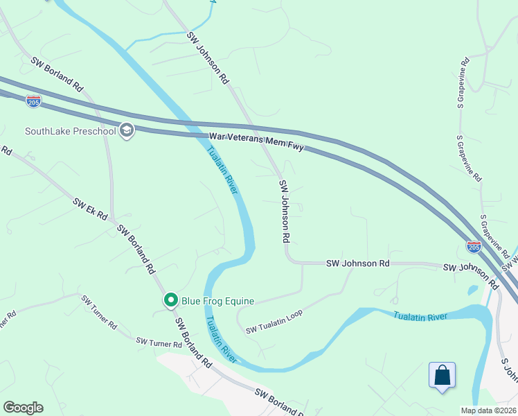 map of restaurants, bars, coffee shops, grocery stores, and more near 22455 Southwest Johnson Road in West Linn