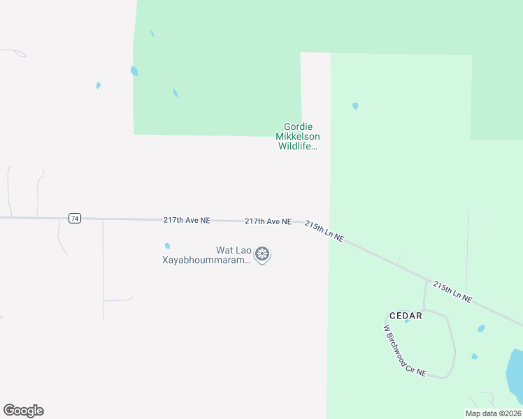 map of restaurants, bars, coffee shops, grocery stores, and more near 4819 217th Avenue Northeast in East Bethel