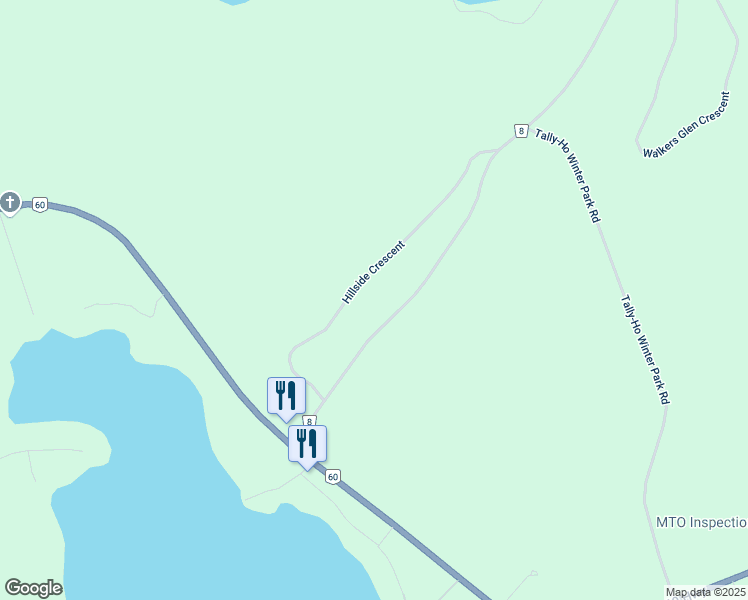 map of restaurants, bars, coffee shops, grocery stores, and more near 1052 Hillside Crescent in Huntsville