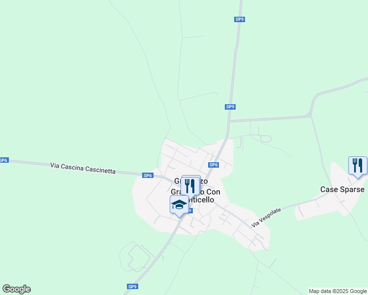 map of restaurants, bars, coffee shops, grocery stores, and more near 14 Via Dante Alighieri in Granozzo