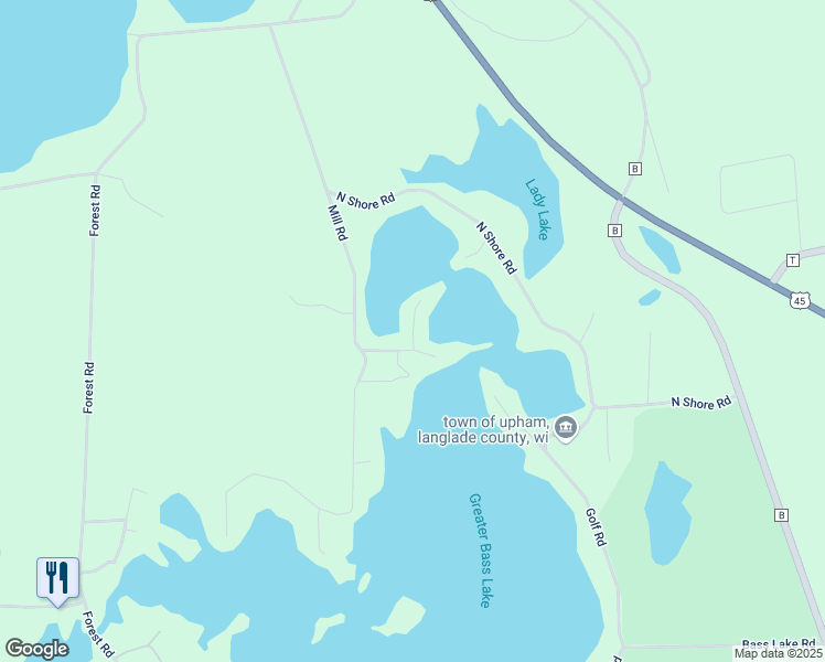 map of restaurants, bars, coffee shops, grocery stores, and more near Birch Point Road in Summit Lake