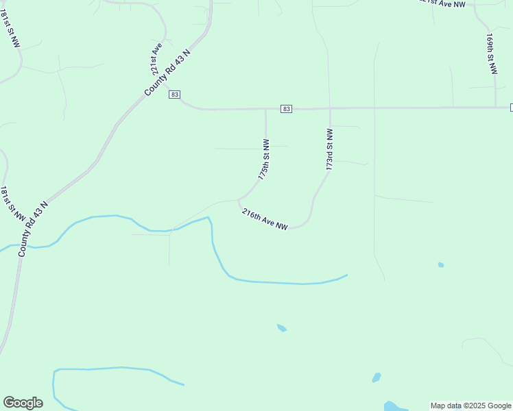 map of restaurants, bars, coffee shops, grocery stores, and more near 21735 175th Street Northwest in Big Lake