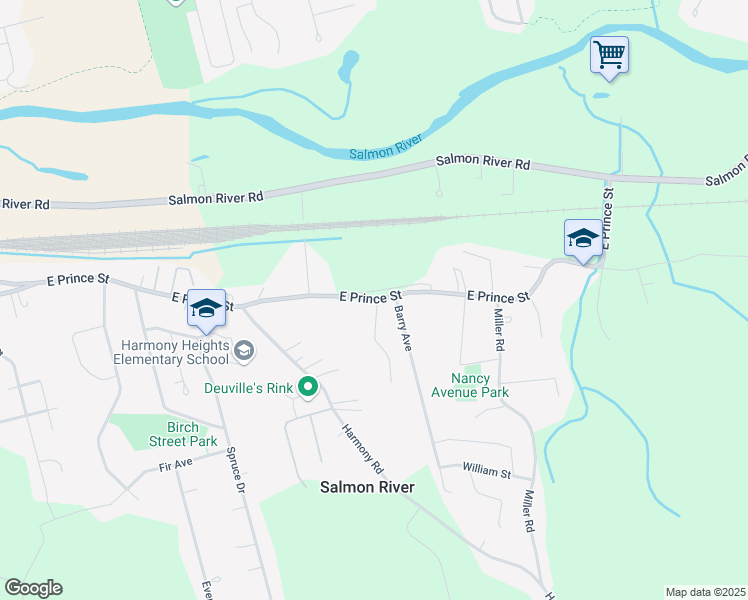 map of restaurants, bars, coffee shops, grocery stores, and more near 1514 East Prince Street in Truro