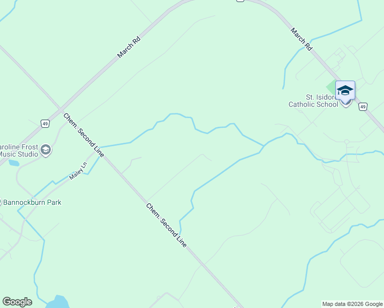 map of restaurants, bars, coffee shops, grocery stores, and more near 7 Wild Acre Lane in Ottawa