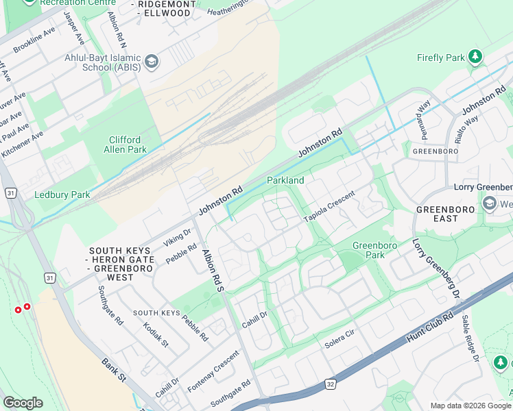 map of restaurants, bars, coffee shops, grocery stores, and more near 37 Gentle Gate Crescent in Ottawa