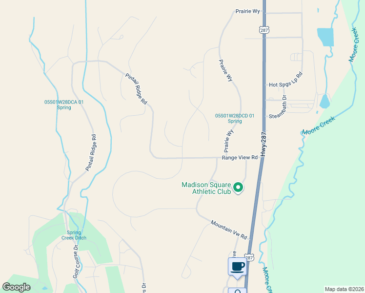 map of restaurants, bars, coffee shops, grocery stores, and more near 1 Killdeer Court in Ennis