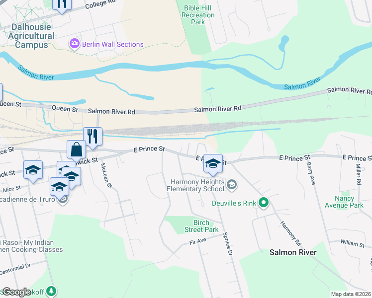 map of restaurants, bars, coffee shops, grocery stores, and more near 7 Christina Lane in Truro