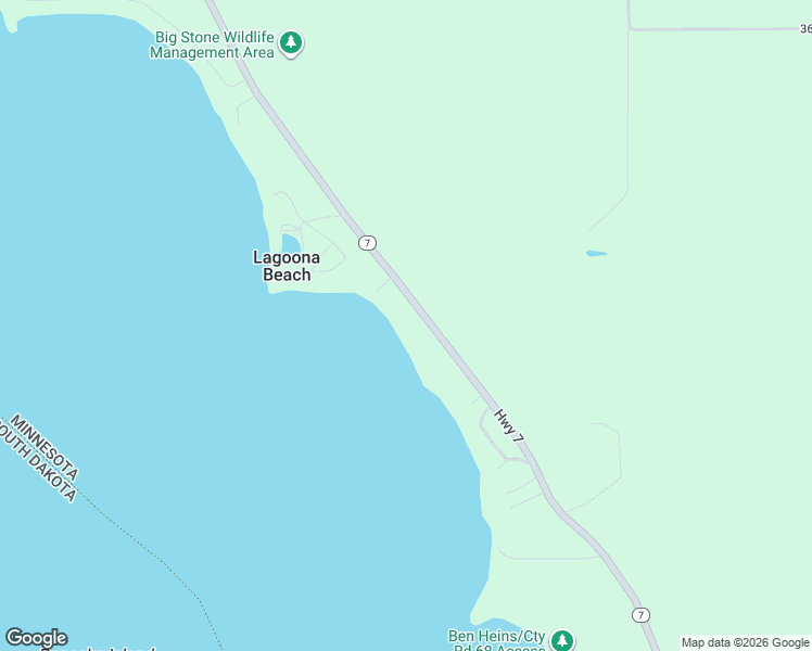 map of restaurants, bars, coffee shops, grocery stores, and more near 37745 Minnesota 7 in Ortonville