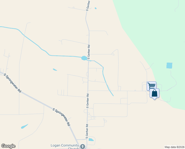 map of restaurants, bars, coffee shops, grocery stores, and more near 16700-16714 South Gerber Road in Oregon City