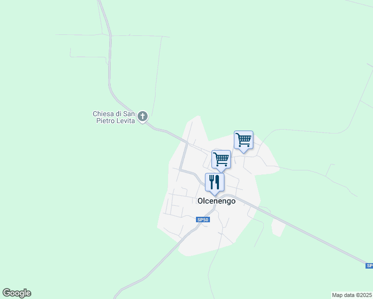map of restaurants, bars, coffee shops, grocery stores, and more near 9 Via Pietro Zancardi in Olcenengo