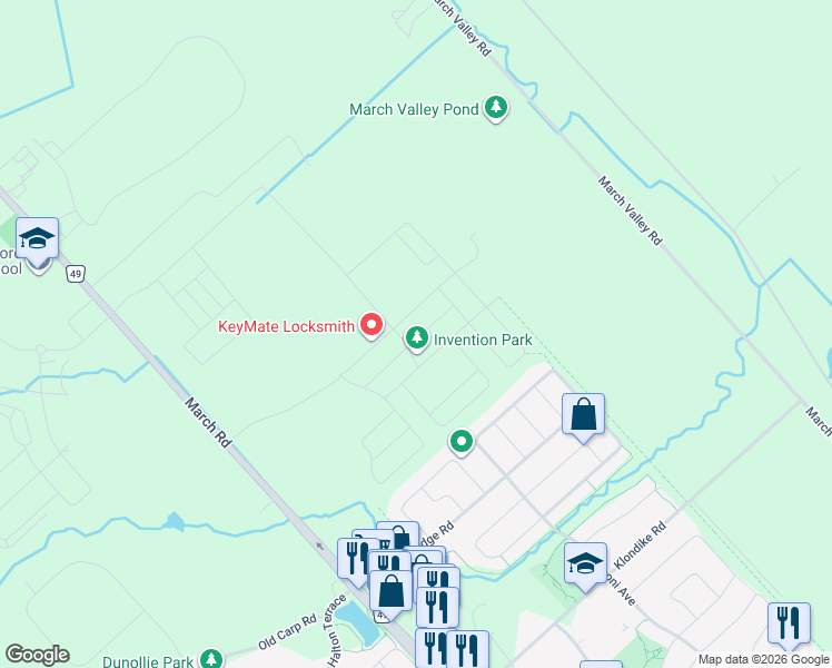 map of restaurants, bars, coffee shops, grocery stores, and more near 66 Osler Street in Ottawa