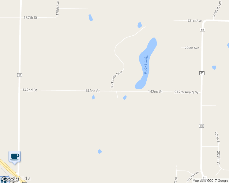 map of restaurants, bars, coffee shops, grocery stores, and more near 17047 142nd Street in Big Lake