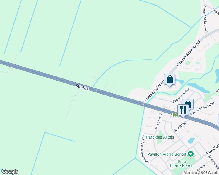 map of restaurants, bars, coffee shops, grocery stores, and more near 4 Rue des Prés in Saint-Jean-sur-Richelieu