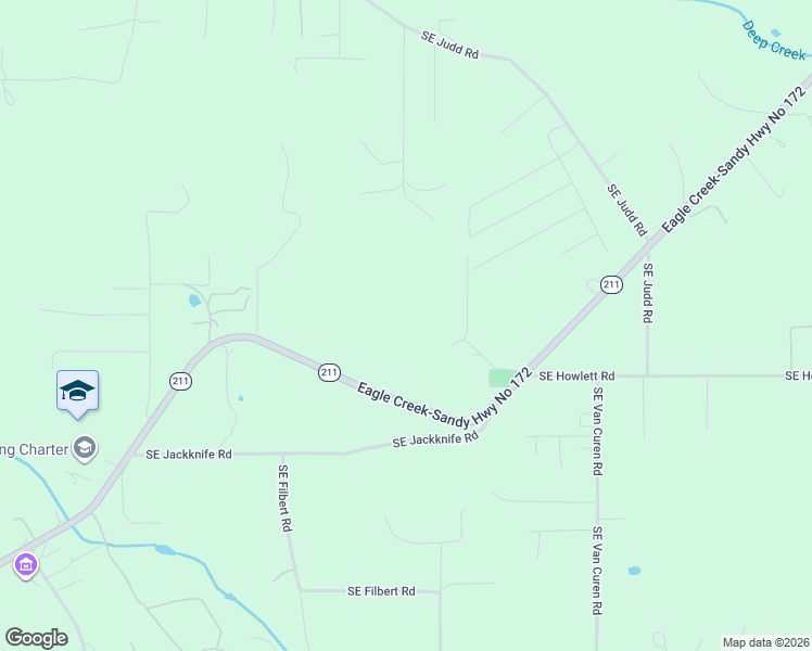 map of restaurants, bars, coffee shops, grocery stores, and more near 31499 Southeast Highway 211 in Eagle Creek