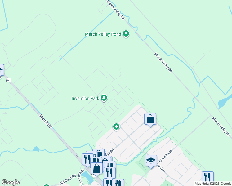 map of restaurants, bars, coffee shops, grocery stores, and more near 778 Jennie Trout Terrace in Ottawa
