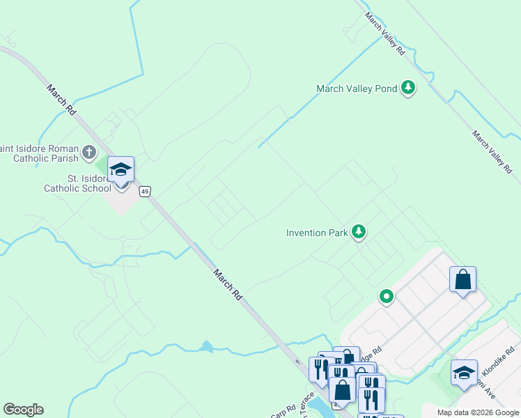 map of restaurants, bars, coffee shops, grocery stores, and more near 209 Catnip Crescent in Ottawa