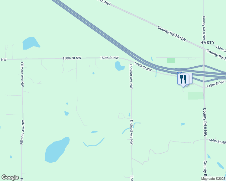 map of restaurants, bars, coffee shops, grocery stores, and more near 14787 Endicott Avenue Northwest in Clearwater