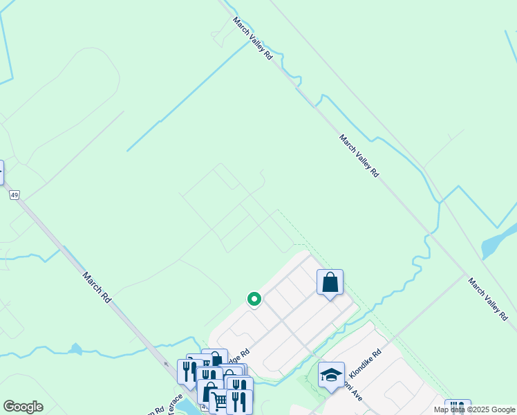 map of restaurants, bars, coffee shops, grocery stores, and more near 400 Celtic Ridge Crescent in Ottawa