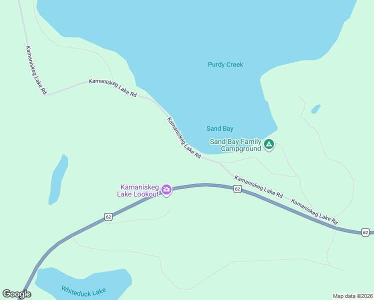 map of restaurants, bars, coffee shops, grocery stores, and more near 235 Kamaniskeg Lake Road in Combermere