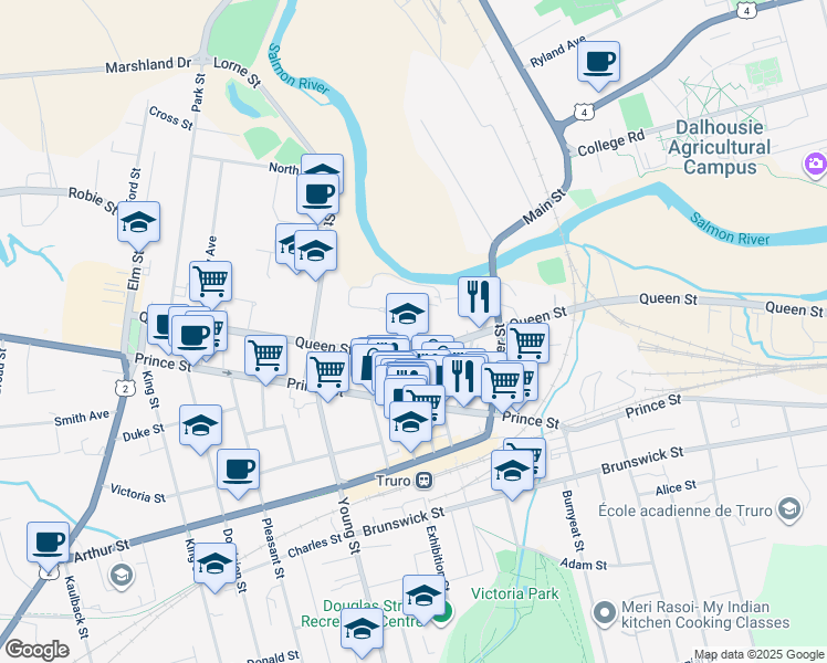 map of restaurants, bars, coffee shops, grocery stores, and more near 22 Logan Street in Truro