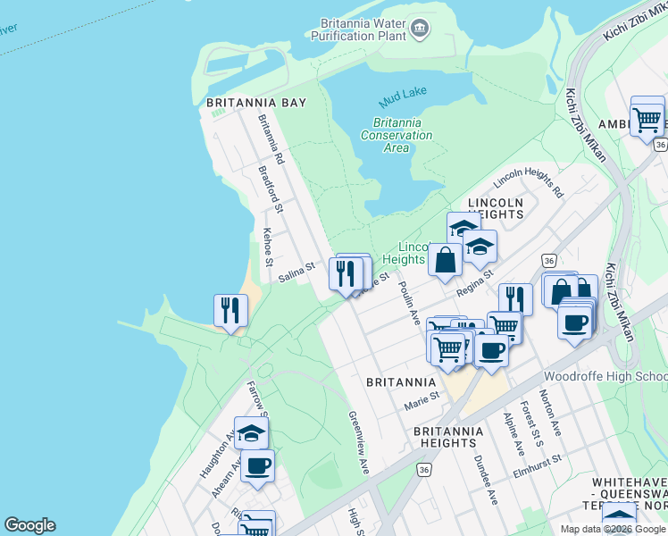 map of restaurants, bars, coffee shops, grocery stores, and more near in Ottawa