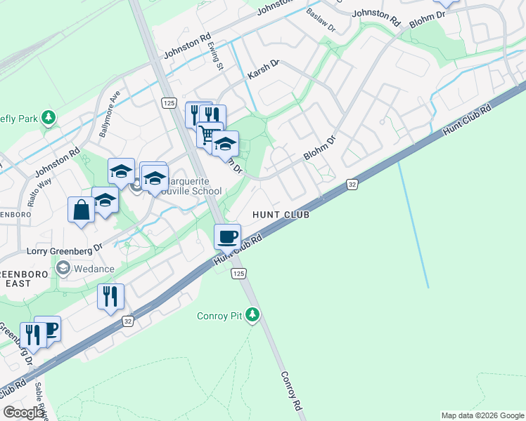 map of restaurants, bars, coffee shops, grocery stores, and more near 211 Briston Private in Ottawa