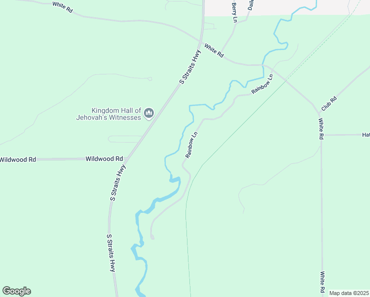 map of restaurants, bars, coffee shops, grocery stores, and more near 6504 Rainbow Ln in Wolverine