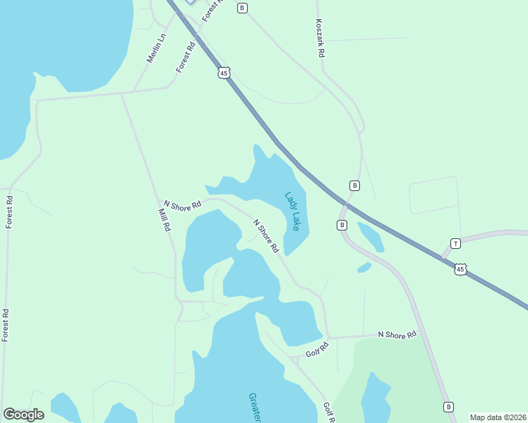 map of restaurants, bars, coffee shops, grocery stores, and more near N9327 North Shore Road in Summit Lake