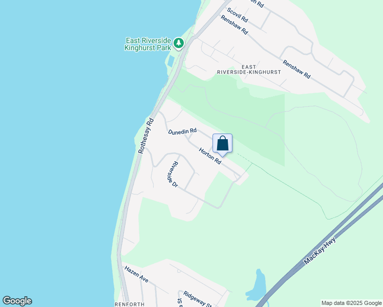 map of restaurants, bars, coffee shops, grocery stores, and more near 42 Horton Road in Rothesay