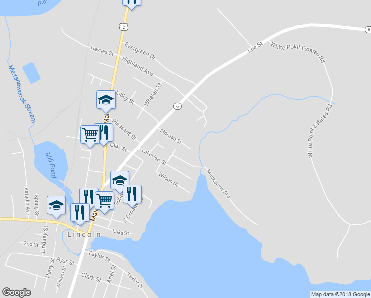 map of restaurants, bars, coffee shops, grocery stores, and more near 19 Morgan Street in Lincoln