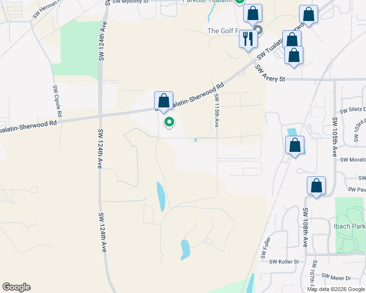 map of restaurants, bars, coffee shops, grocery stores, and more near 11701 Southwest Itel Street in Tualatin