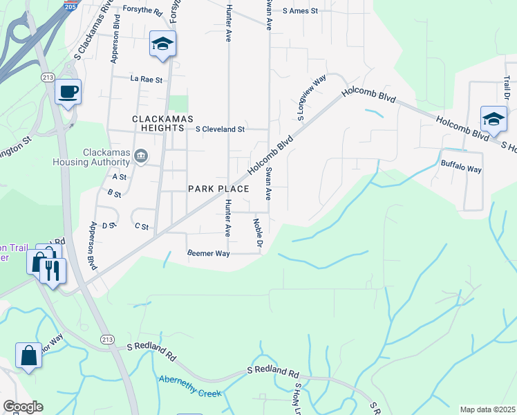map of restaurants, bars, coffee shops, grocery stores, and more near 14279 South Bonn Street in Oregon City