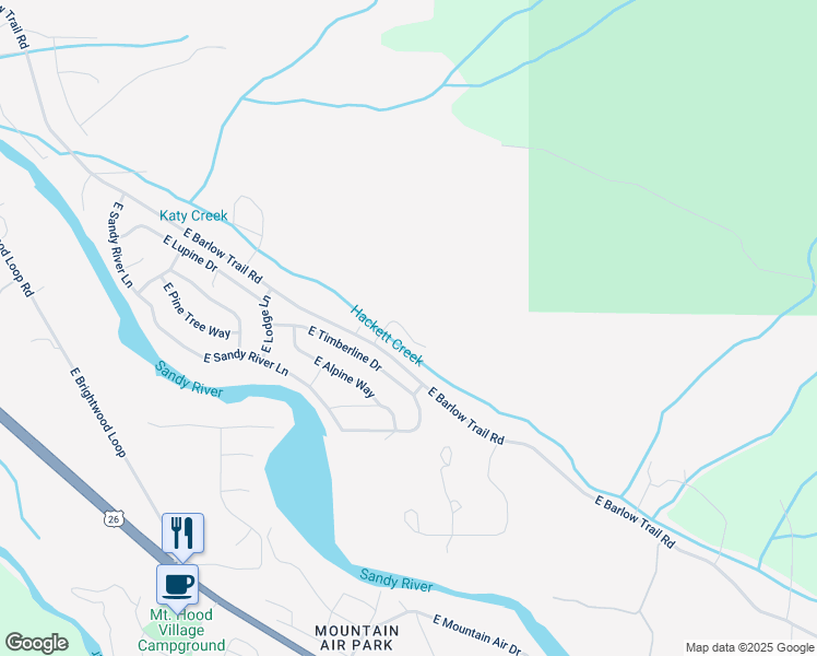 map of restaurants, bars, coffee shops, grocery stores, and more near 21561 Hideway Lane in Rhododendron