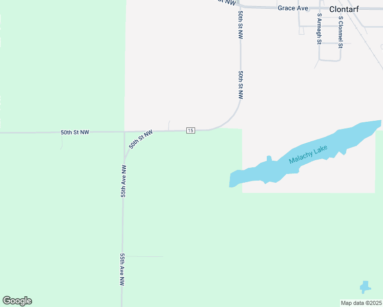 map of restaurants, bars, coffee shops, grocery stores, and more near 525 50th Street Northwest in Benson