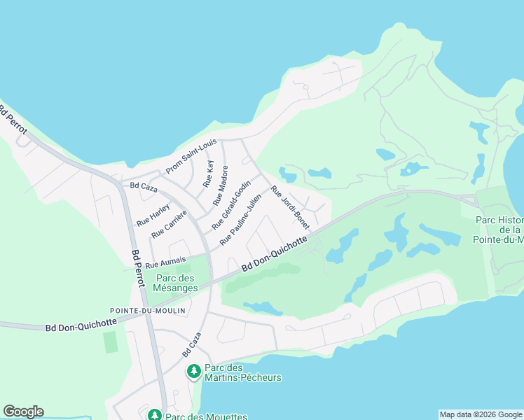 map of restaurants, bars, coffee shops, grocery stores, and more near 25 Rue Alfred-Laliberté in Notre-Dame-de-l'Île-Perrot