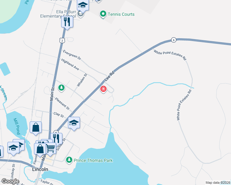 map of restaurants, bars, coffee shops, grocery stores, and more near 28 Field Street in Lincoln