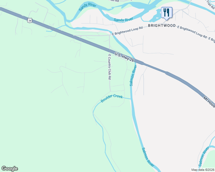 map of restaurants, bars, coffee shops, grocery stores, and more near 21191 East Country Club Road in Mount Hood Village
