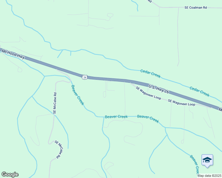 map of restaurants, bars, coffee shops, grocery stores, and more near 46392-46598 Mt Hood Hwy in Sandy