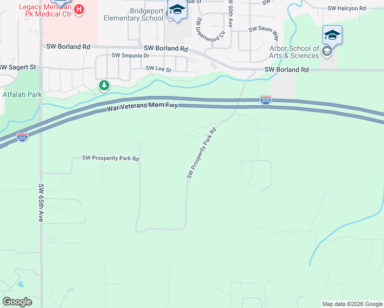 map of restaurants, bars, coffee shops, grocery stores, and more near 5301 Southwest Prosperity Park Road in Tualatin