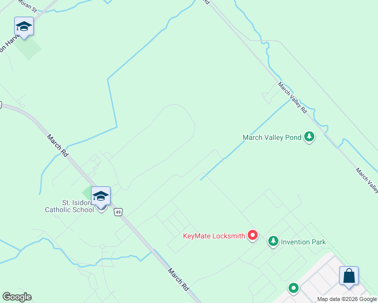 map of restaurants, bars, coffee shops, grocery stores, and more near 1414 Houston Crescent in Ottawa