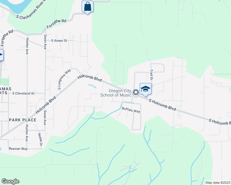 map of restaurants, bars, coffee shops, grocery stores, and more near 16226 Tracey Lee Court in Oregon City