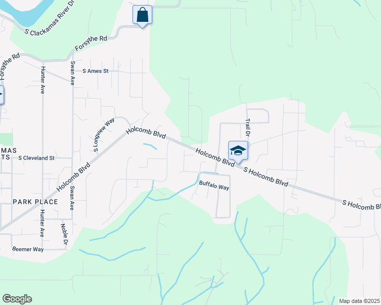 map of restaurants, bars, coffee shops, grocery stores, and more near 16210 Tracey Lee Court in Oregon City