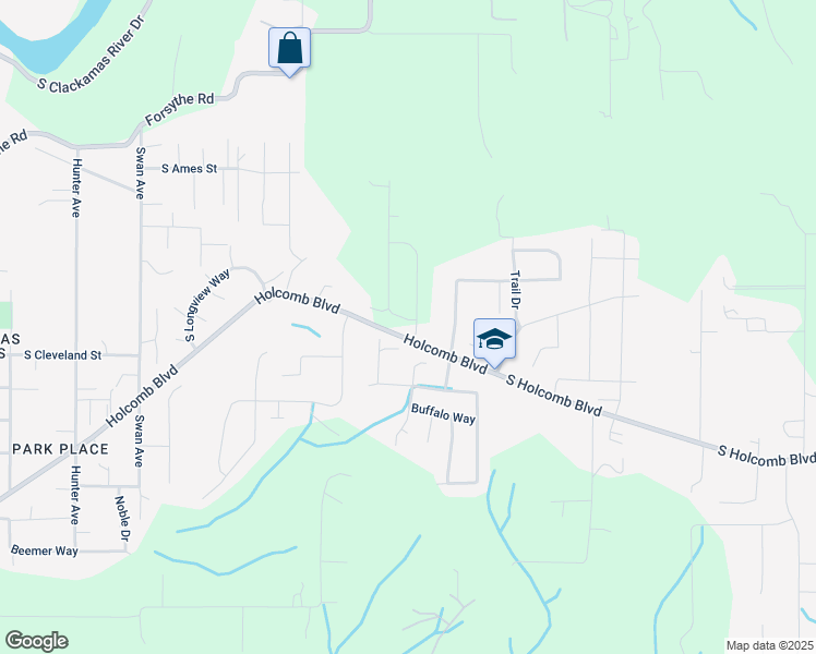 map of restaurants, bars, coffee shops, grocery stores, and more near 16210 Tracey Lee Court in Oregon City