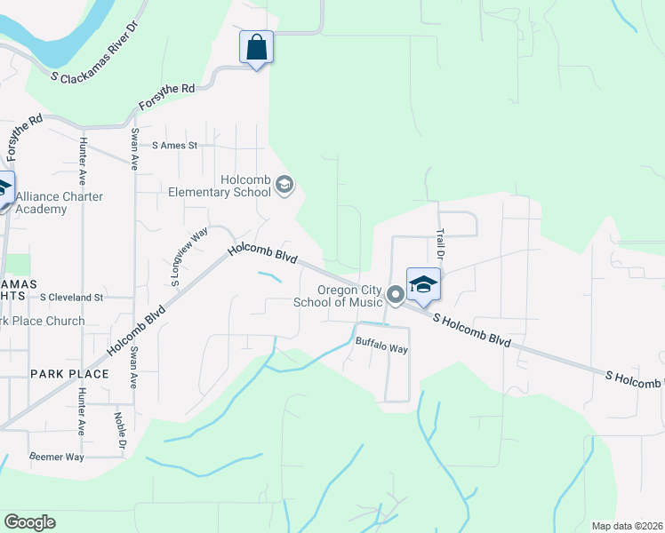 map of restaurants, bars, coffee shops, grocery stores, and more near 15752 Godon Way in Oregon City