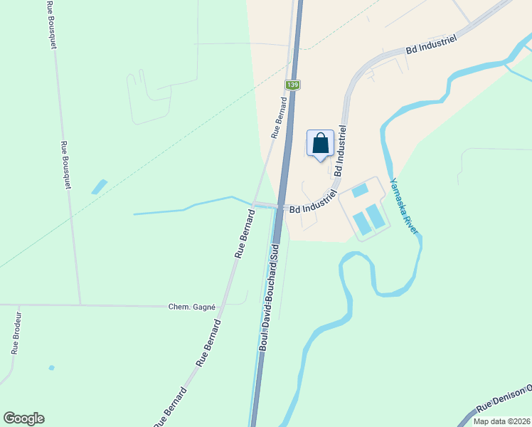 map of restaurants, bars, coffee shops, grocery stores, and more near 859 Rue Bernard in Granby