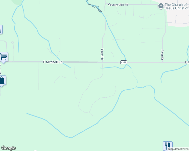 map of restaurants, bars, coffee shops, grocery stores, and more near 318 Harbor View Ln in Petoskey